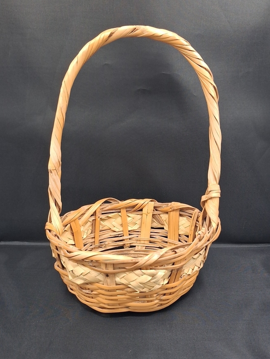 Other - Woven Natural Rattan Basket with Handle